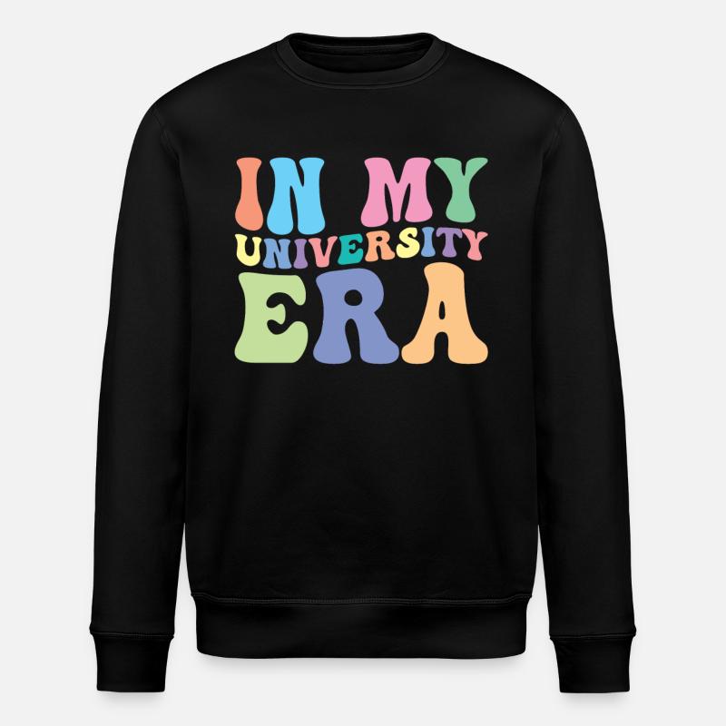 University Retro Groovy Student - Stanley/Stella ROLLER Unisex Organic Sweatshirt - black