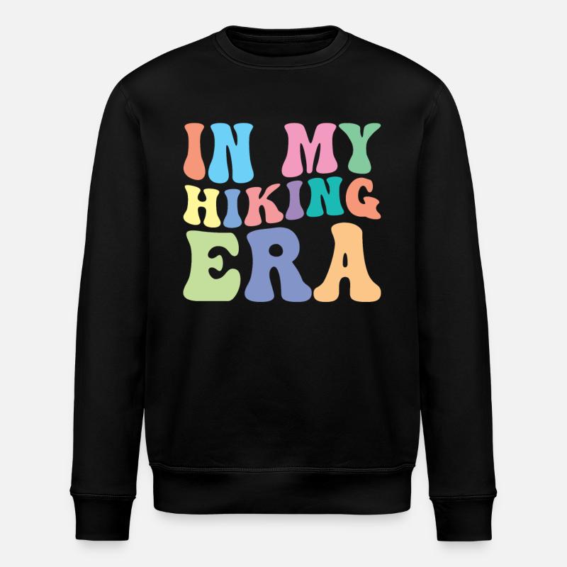 Wandern Wanderer Retro Groovy - Stanley/Stella Unisex Bio-Sweatshirt ROLLER - Schwarz