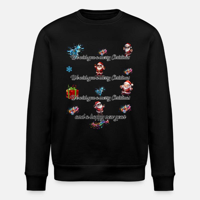 Frohe Weihnachten - Stanley/Stella Unisex Bio-Sweatshirt ROLLER - Schwarz