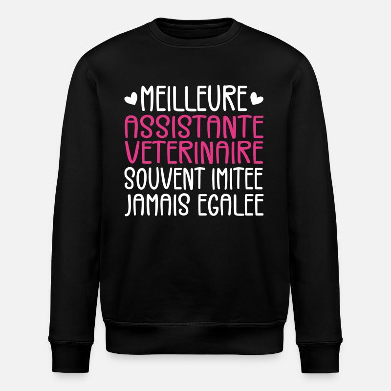 Souvent imitée Meilleure assistante vétérinaire - Sweat bio ROLLER Stanley/Stella Unisexe - noir