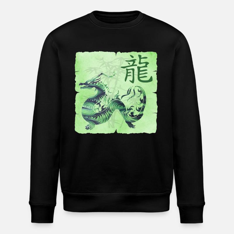 drachen e 108 - Stanley/Stella Unisex Bio-Sweatshirt ROLLER - Schwarz