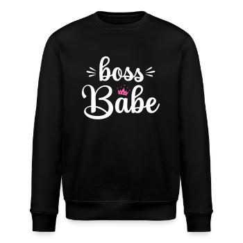 Boss boss babe businesswoman's superiors - Stanley/Stella ROLLER Unisex Organic Sweatshirt - black - Front - Nik (191cm)