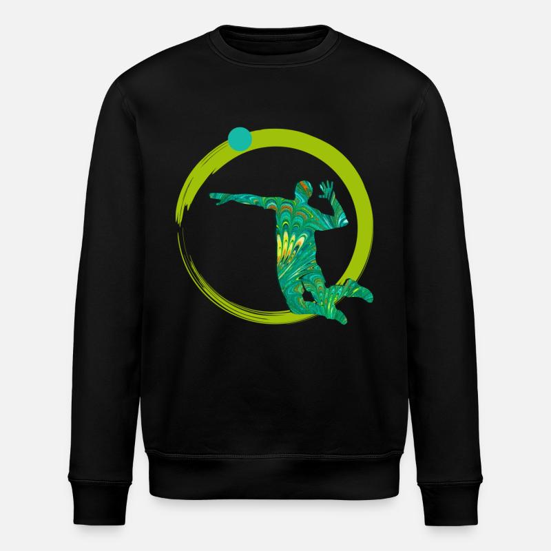 Volleyball player E 71 - Stanley/Stella ROLLER Unisex Organic Sweatshirt - black