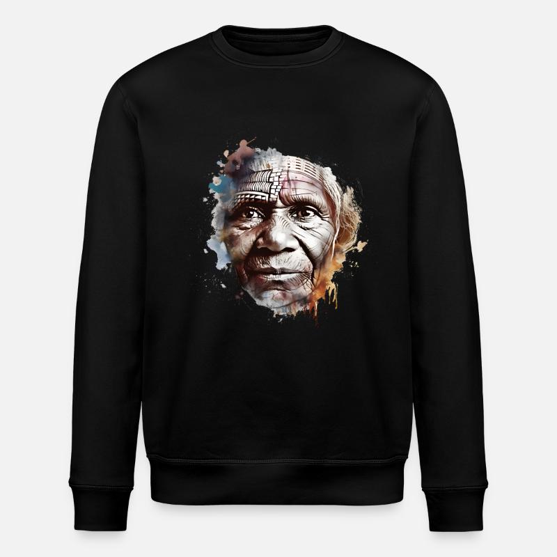 Aborigines, die Ureinwohner Australiens - Stanley/Stella Unisex Bio-Sweatshirt ROLLER - Schwarz