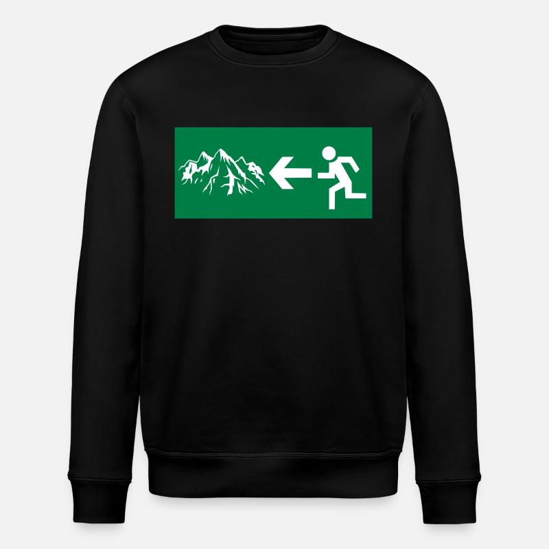 mountains - Stanley/Stella ROLLER Unisex Organic Sweatshirt - black