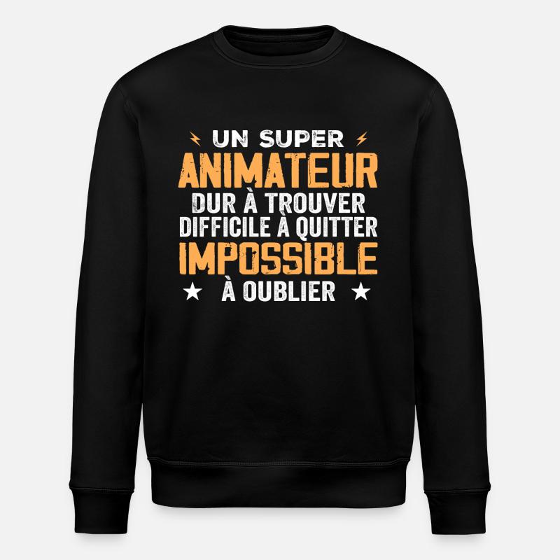 Super Animateur - Sweat bio ROLLER Stanley/Stella Unisexe - noir