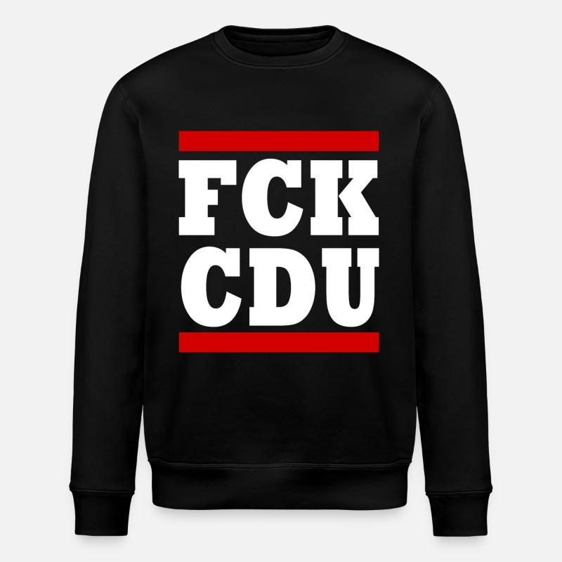 Fck cdu - Stanley/Stella Unisex Bio-Sweatshirt ROLLER - Schwarz