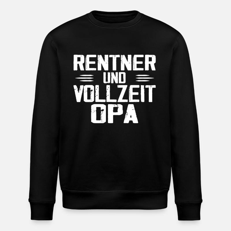 Rentner sondern Vollzeit Opa - Stanley/Stella Unisex Bio-Sweatshirt ROLLER - Schwarz
