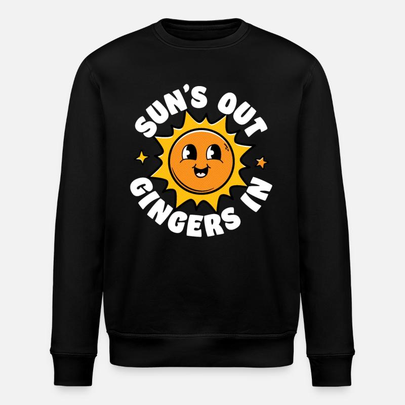 Suns Out Gingers In - Stanley/Stella ROLLER Unisex Organic Sweatshirt - black