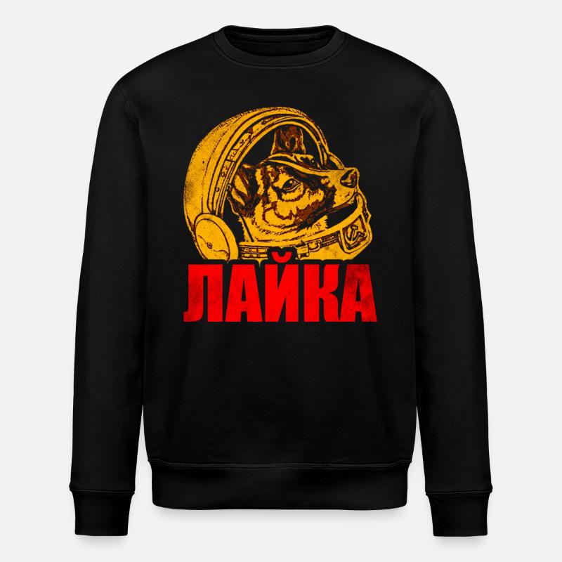 Laika Chien de l’espace - Sweat bio ROLLER Stanley/Stella Unisexe - noir