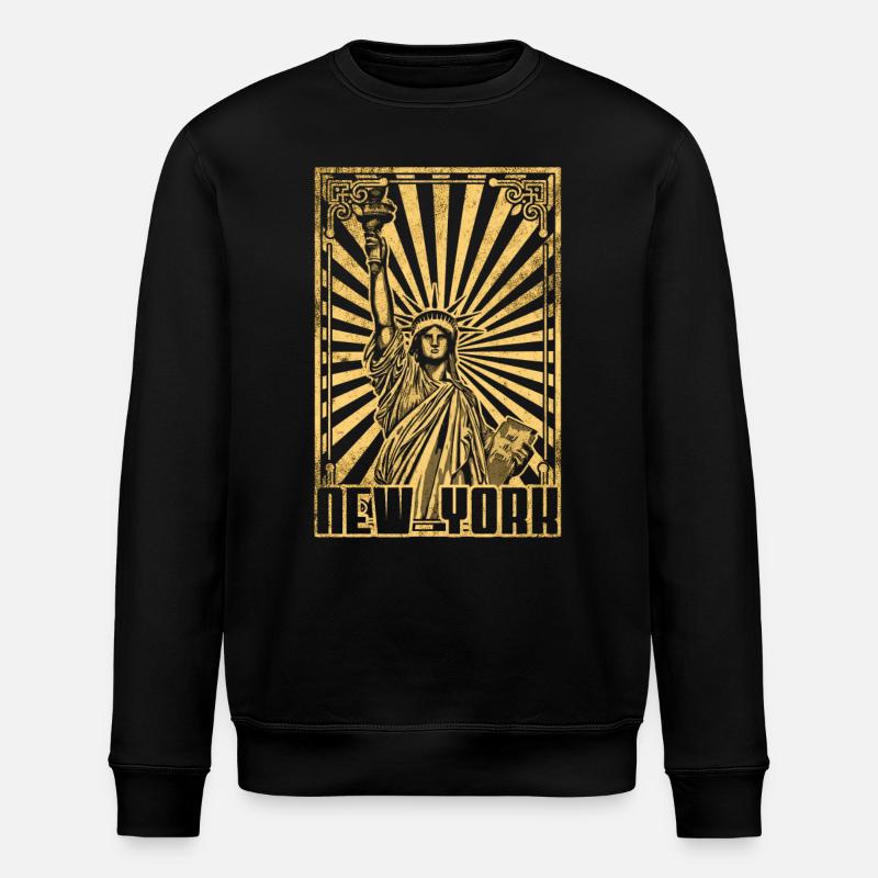 New York Freiheitsstatue - Stanley/Stella Unisex Bio-Sweatshirt ROLLER - Schwarz