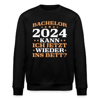 Bachelor Abschluss 2024 Bestandene Bachelorprüfung - Stanley/Stella Unisex Bio-Sweatshirt ROLLER - Schwarz - Vorne - Nik (191cm)
