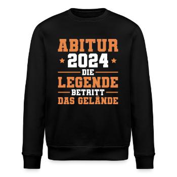 Abitur 2024 Legende Abi Abschluss Abiturient - Stanley/Stella Unisex Bio-Sweatshirt ROLLER - Schwarz - Vorne - Nik (191cm)