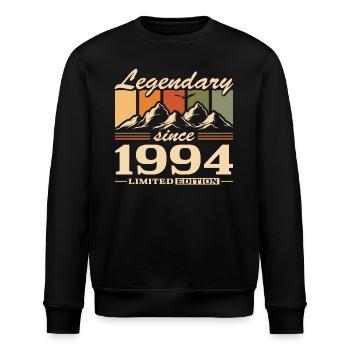 Berge Jahrgang 1994 geboren Geburtstag - Stanley/Stella Unisex Bio-Sweatshirt ROLLER - Schwarz - Vorne - Nik (191cm)