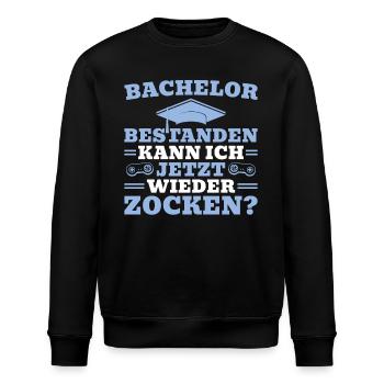 Bachelorprüfung bestanden Abschluss Bachelor - Stanley/Stella Unisex Bio-Sweatshirt ROLLER - Schwarz - Vorne - Nik (191cm)