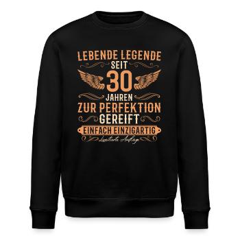 30 Geburtstag Lebende Legende seit 30 Jahren - Stanley/Stella Unisex Bio-Sweatshirt ROLLER - Schwarz - Vorne - Nik (191cm)
