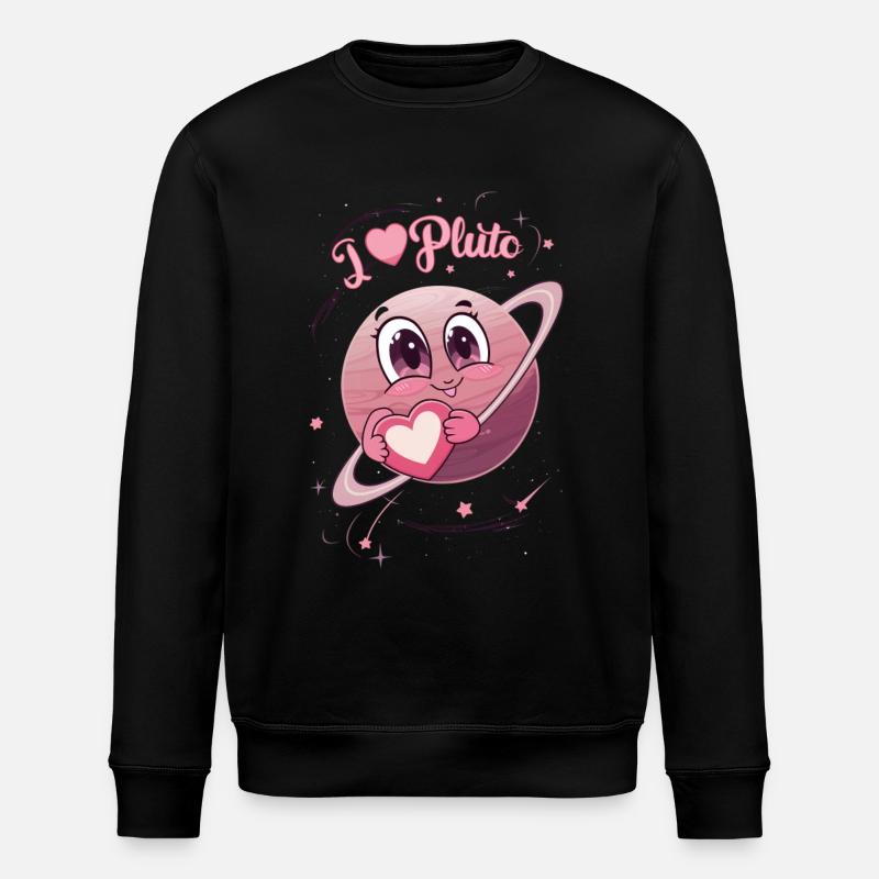 Ich Liebe Den Zwergplaneten Pluto - Stanley/Stella Unisex Bio-Sweatshirt ROLLER - Schwarz
