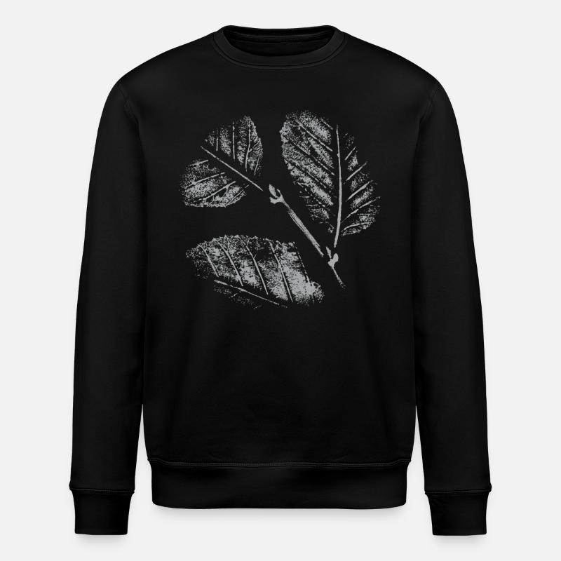 Leaves Pattern - Stanley/Stella ROLLER Unisex Organic Sweatshirt - black