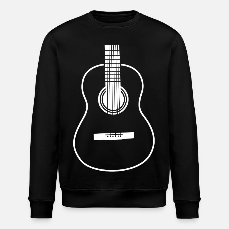 Gitarre Skizze - Stanley/Stella Unisex Bio-Sweatshirt ROLLER - Schwarz