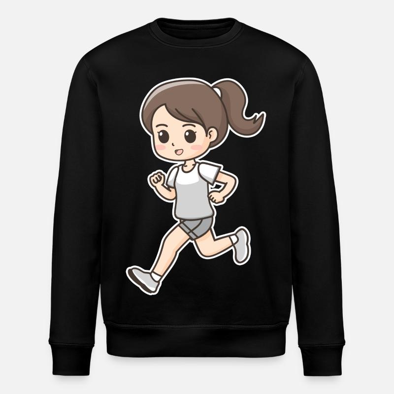 Runner Comic Look - Stanley/Stella ROLLER Unisex Organic Sweatshirt - black