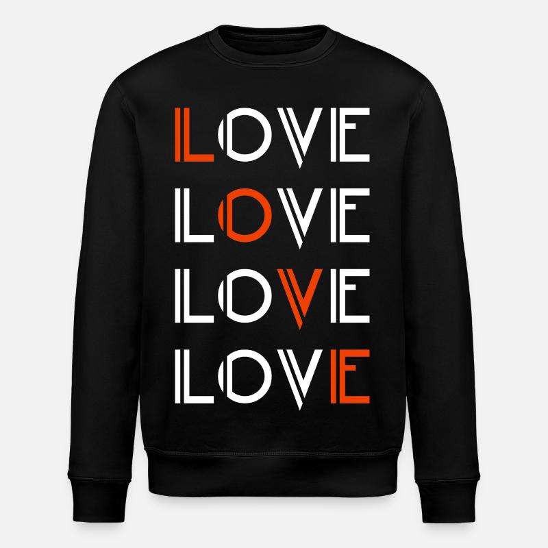 Amour / Liebe - Sweat bio ROLLER Stanley/Stella Unisexe - noir