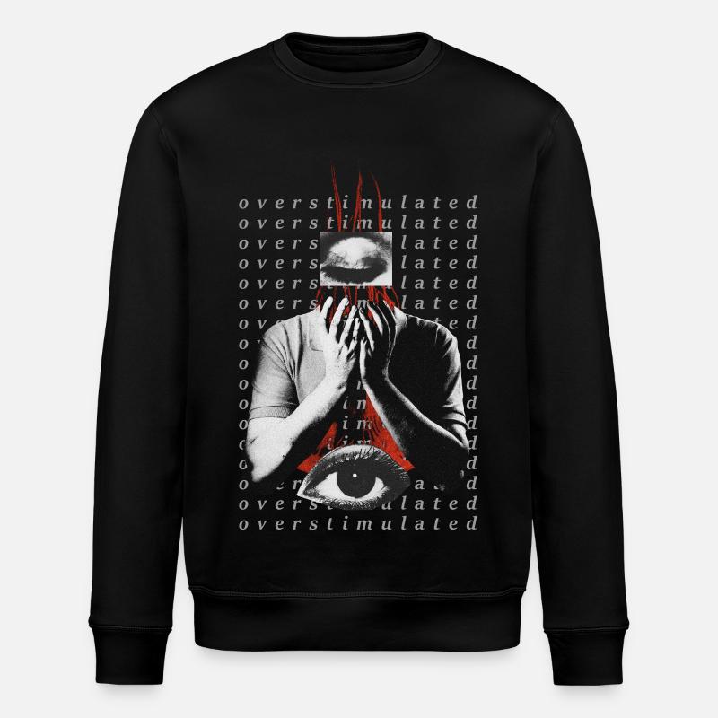 Überstimuliert - Stanley/Stella Unisex Bio-Sweatshirt ROLLER - Schwarz