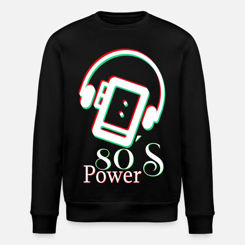 80's Power - Stanley/Stella ROLLER Unisex Organic Sweatshirt - black