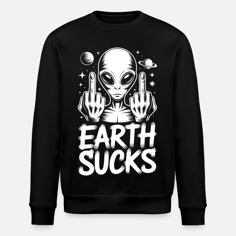 Doigt Puant Extraterrestre - Sweat bio ROLLER Stanley/Stella Unisexe - noir