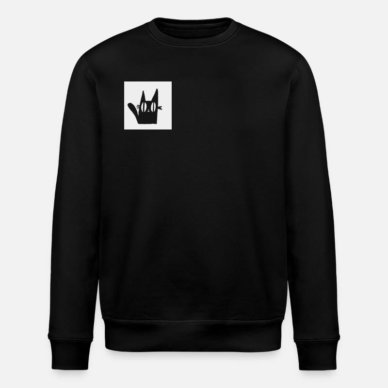 Mimi die schwarze Katze - Stanley/Stella Unisex Bio-Sweatshirt ROLLER - Schwarz