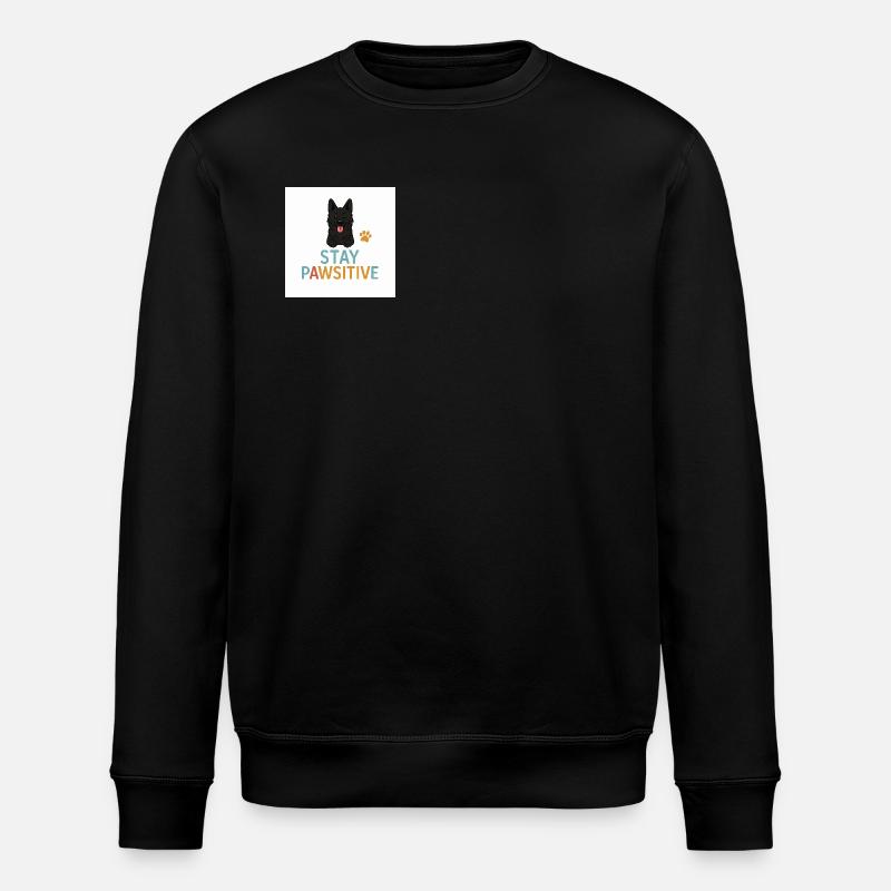 Stay Pawitive Hundemotiv - Stanley/Stella Unisex Bio-Sweatshirt ROLLER - Schwarz