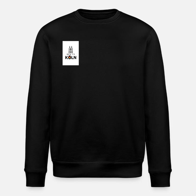 Köln Kompass 50°N 7°E Skyline - Stanley/Stella Unisex Bio-Sweatshirt ROLLER - Schwarz