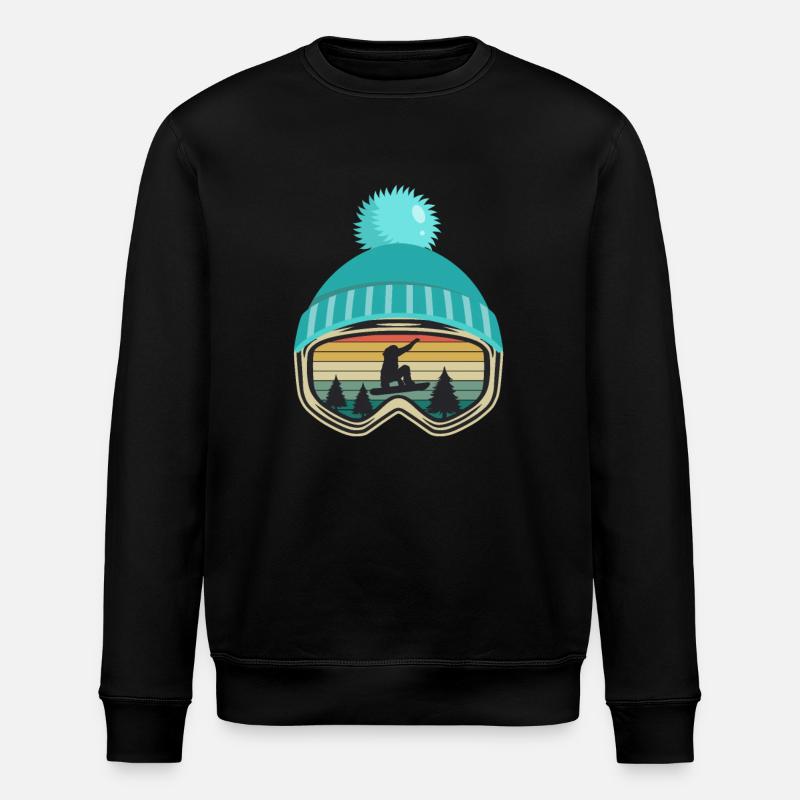 Snowboard snowboarding snowboarder gift - Stanley/Stella ROLLER Unisex Organic Sweatshirt - black