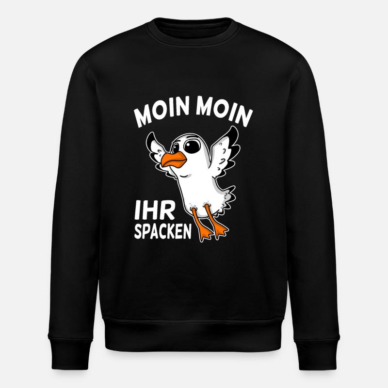 Moin moin - Stanley/Stella Unisex Bio-Sweatshirt ROLLER - Schwarz
