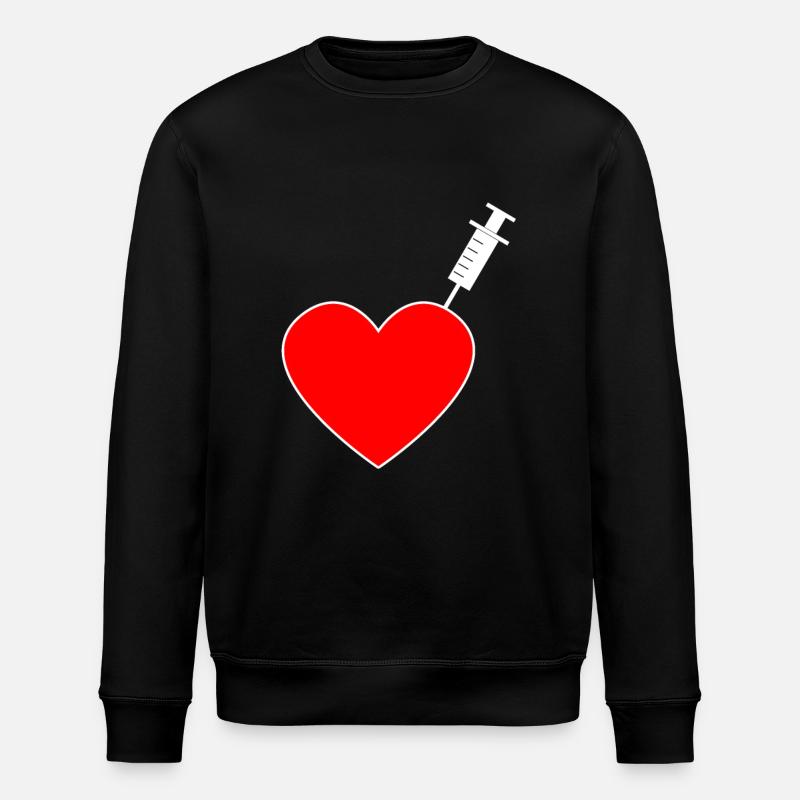Impfung - Ich bin geimpft - Stanley/Stella Unisex Bio-Sweatshirt ROLLER - Schwarz