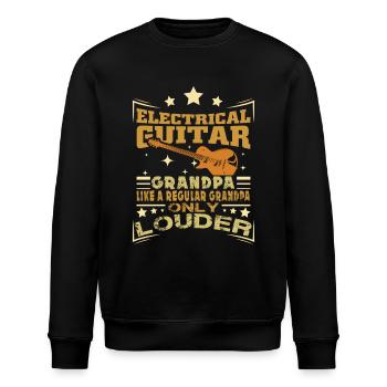 E-guitare grand-père - Sweat bio ROLLER Stanley/Stella Unisexe - noir - Devant - Nik (191cm)