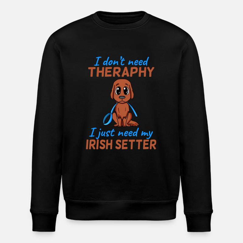 Irish Red Setter - Stanley/Stella ROLLER Unisex Organic Sweatshirt - black