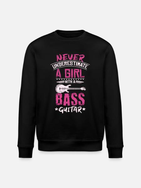 Bass Girl - Stanley/Stella ROLLER Unisex Organic Sweatshirt - black