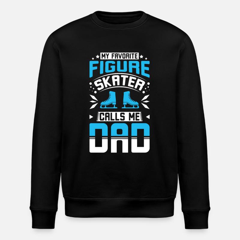 FIgur skating dad - Stanley/Stella ROLLER Unisex Organic Sweatshirt - black