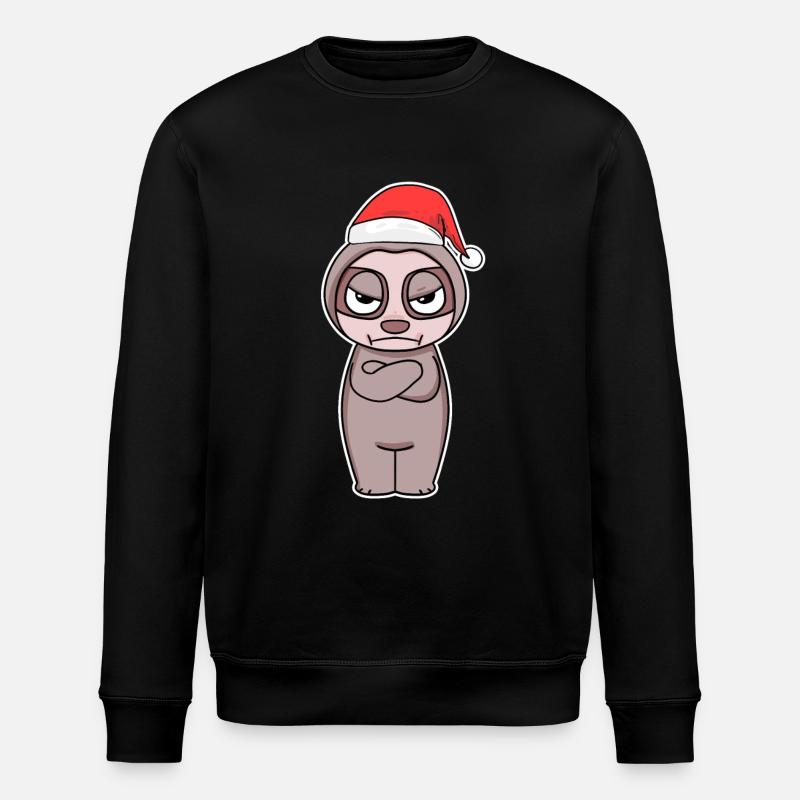 Faultier Weihnachten - Stanley/Stella Unisex Bio-Sweatshirt ROLLER - Schwarz