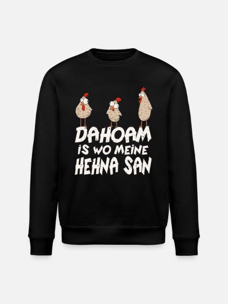 Bayrisch Hehna bauer huhn - Stanley/Stella Unisex Bio-Sweatshirt ROLLER - Schwarz