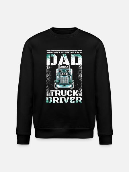 Dad and truck driver - Stanley/Stella ROLLER Unisex Organic Sweatshirt - black