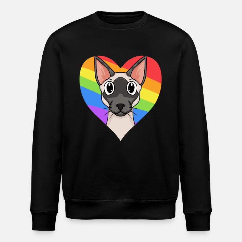 Siamese Cat Cat - Stanley/Stella ROLLER Unisex Organic Sweatshirt - black