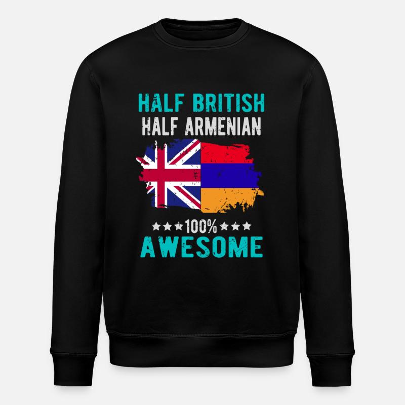Moitié britannique moitié arménienne - Sweat bio ROLLER Stanley/Stella Unisexe - noir