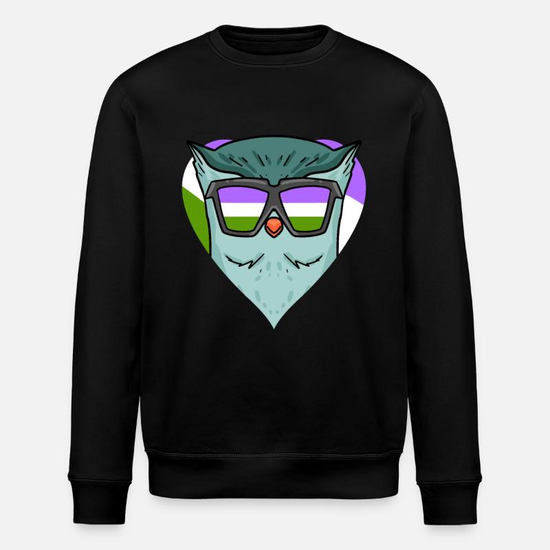 Hibou genderqueer - Sweat bio ROLLER Stanley/Stella Unisexe - noir