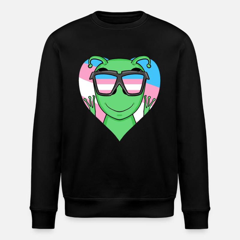 Transgender Transsexual Alien Gift - Stanley/Stella ROLLER Unisex Organic Sweatshirt - black