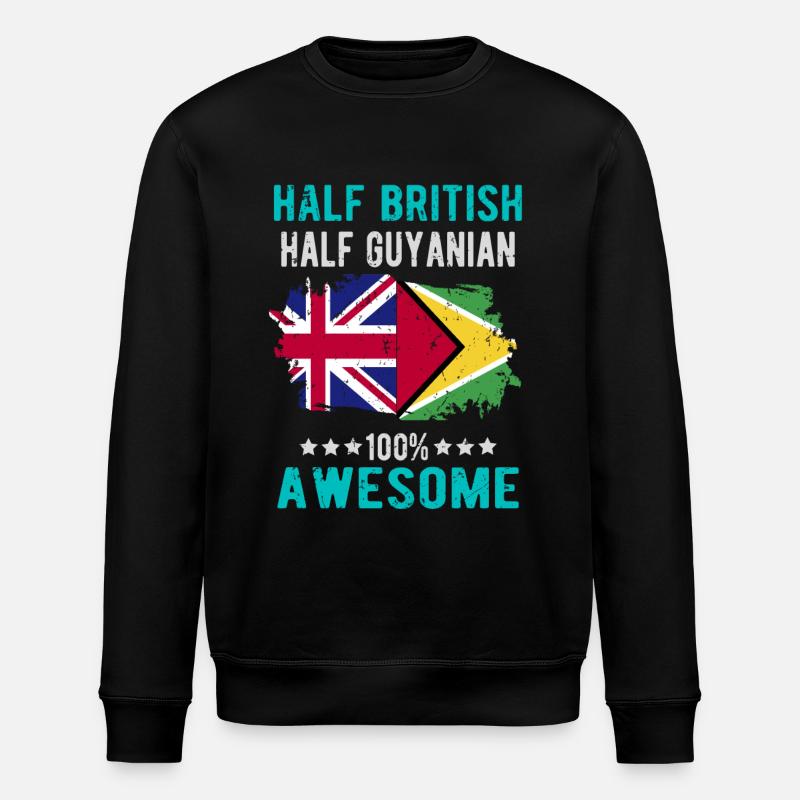 Moitié britannique moitié guyanais - Sweat bio ROLLER Stanley/Stella Unisexe - noir