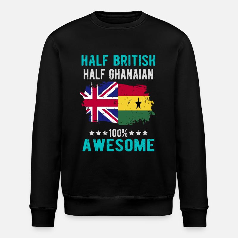 Moitié britannique moitié ghanese - Sweat bio ROLLER Stanley/Stella Unisexe - noir
