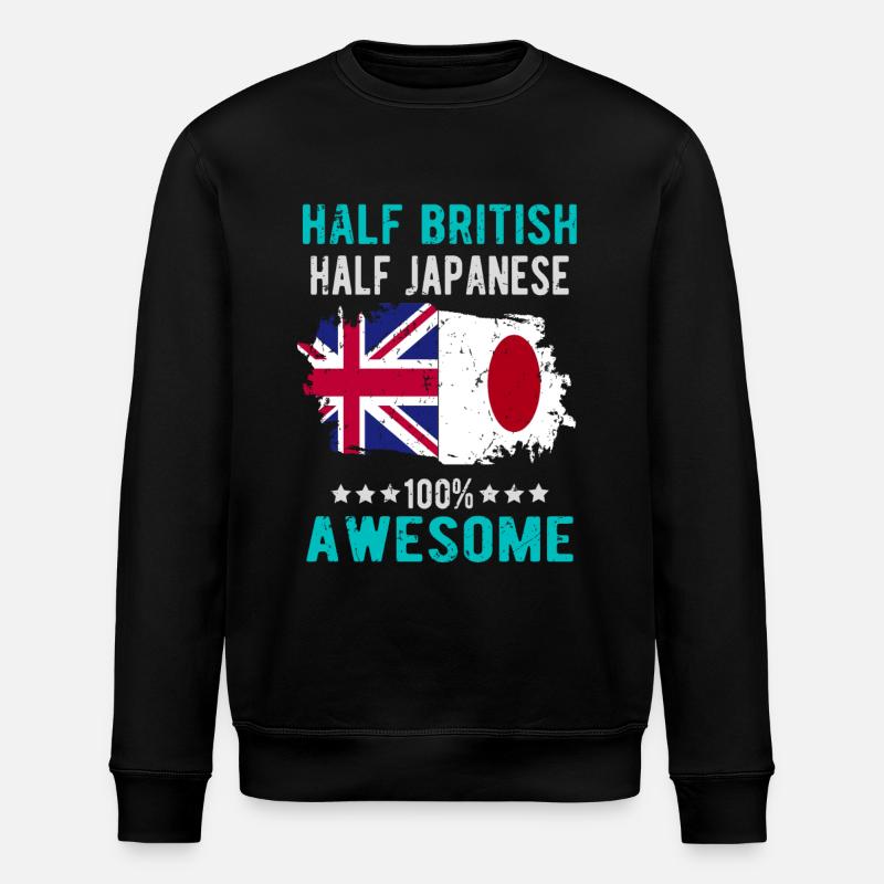 Moitié britannique moitié japonais - Sweat bio ROLLER Stanley/Stella Unisexe - noir