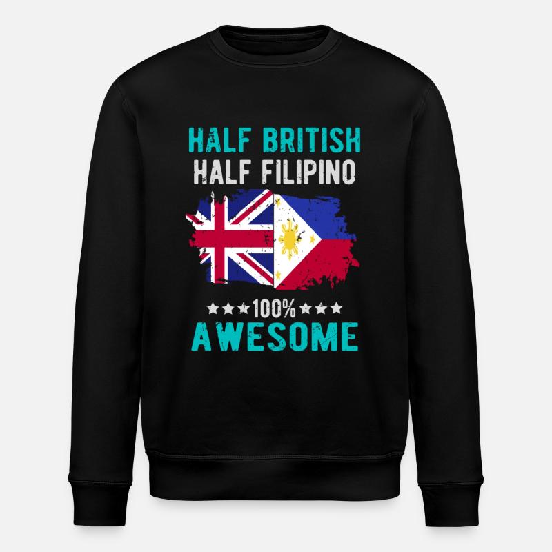 Moitié britannique moitié philippin - Sweat bio ROLLER Stanley/Stella Unisexe - noir
