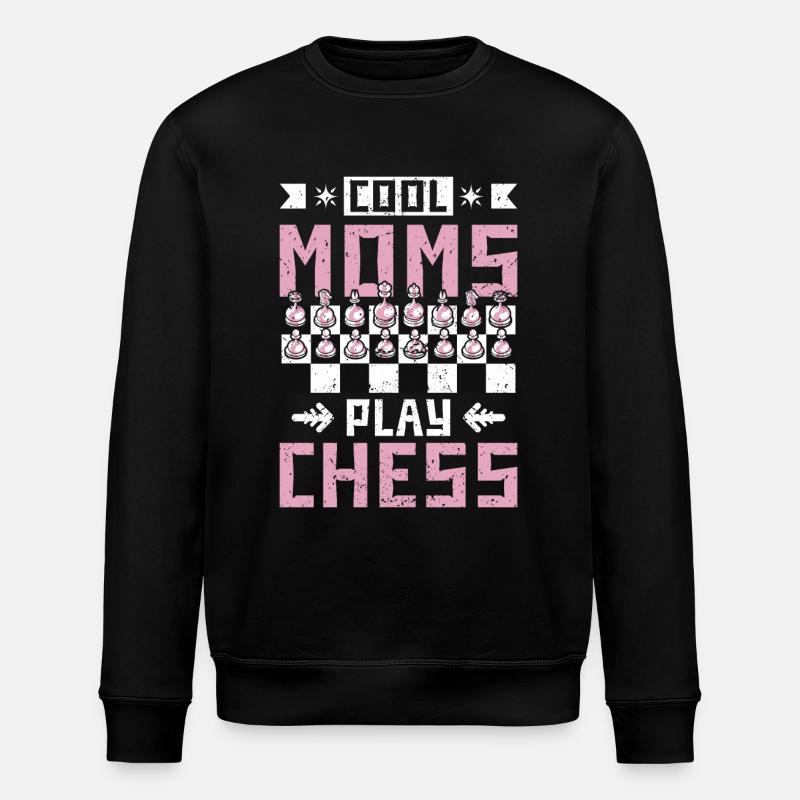 cool moms play chess - Stanley/Stella ROLLER Unisex Organic Sweatshirt - black